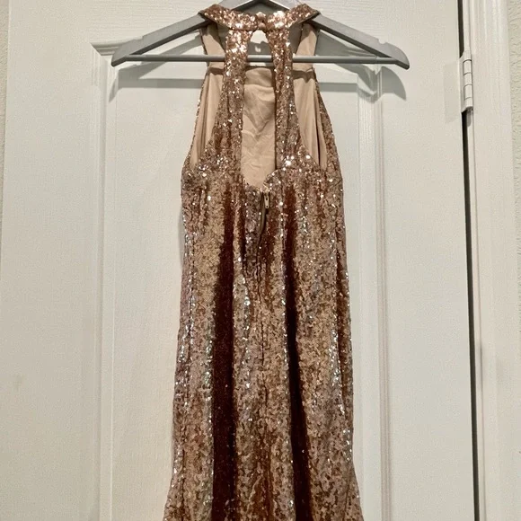 Dresses | Sequin Rose Gold Mini Dress | Poshmark